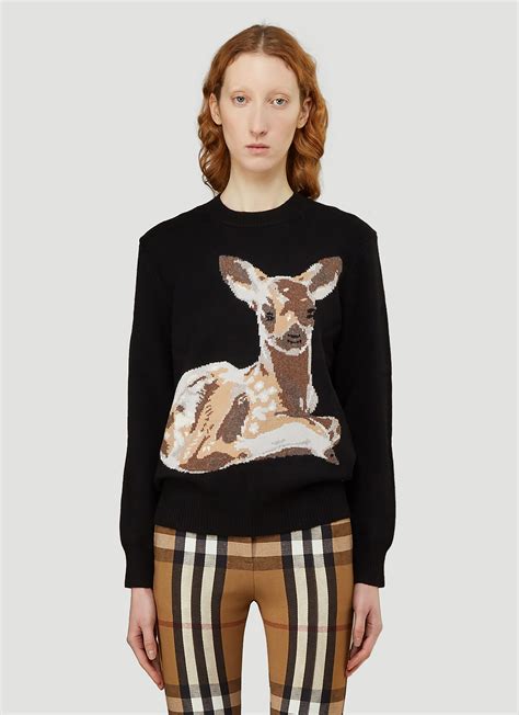 burberry deer sweater